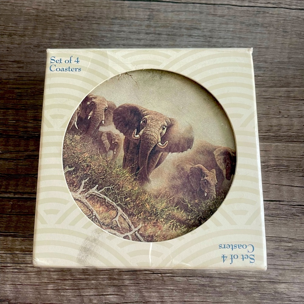 Really nice 4 piece coaster stone set ! Brand new